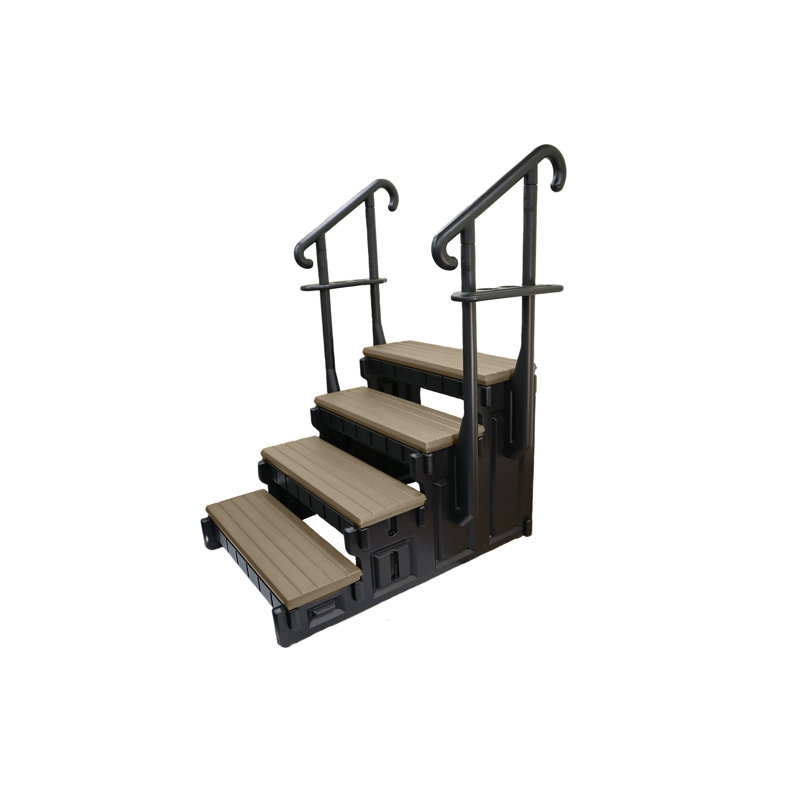 Portobello 4-Step Plastic Spa Steps with Handrails