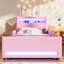 Lit plateforme tapissier avec tiroir, DEL et USB-124851109-124851112