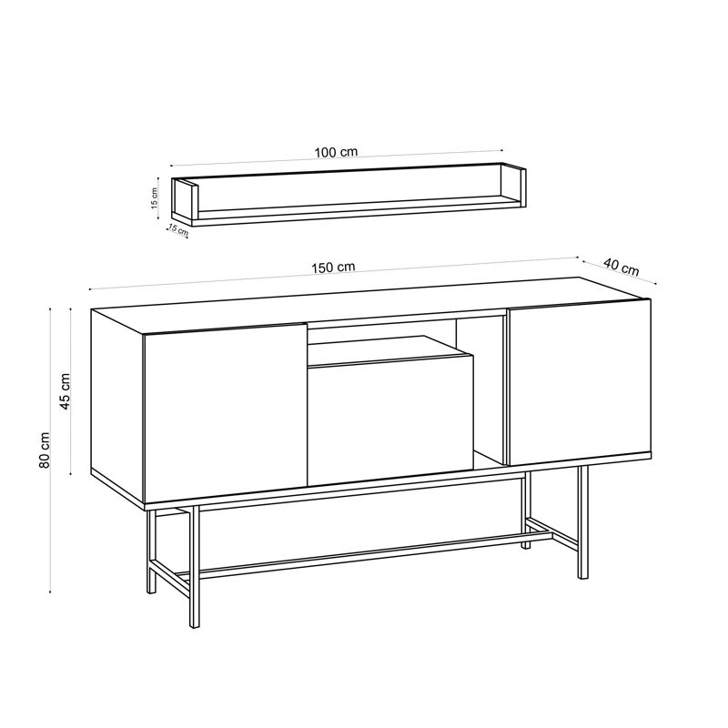 Segura 150cm Sideboard