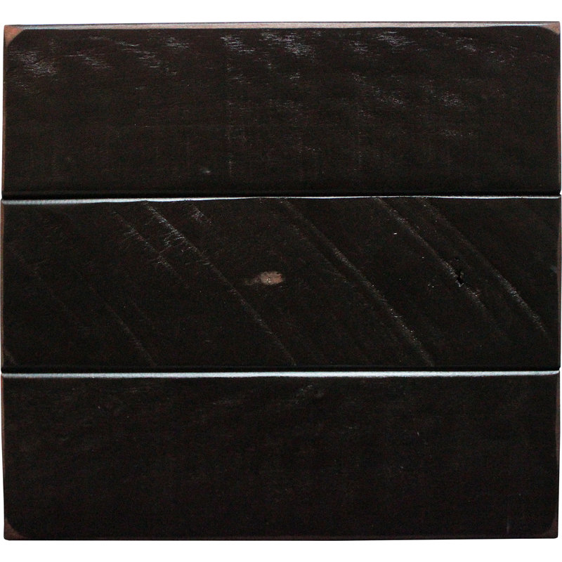 Table de chevet 2 tiroirs Geovanie, Noir rustique antique
