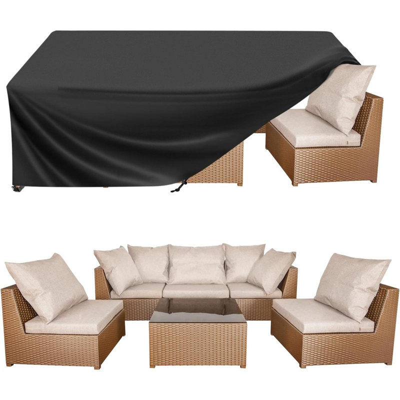 Housses de mobilier de patio, housses de mobilier d'extérieur imperméables et robustes pour table de patio Oxford