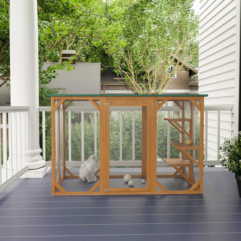 Cage pour chat Aulo, Brun