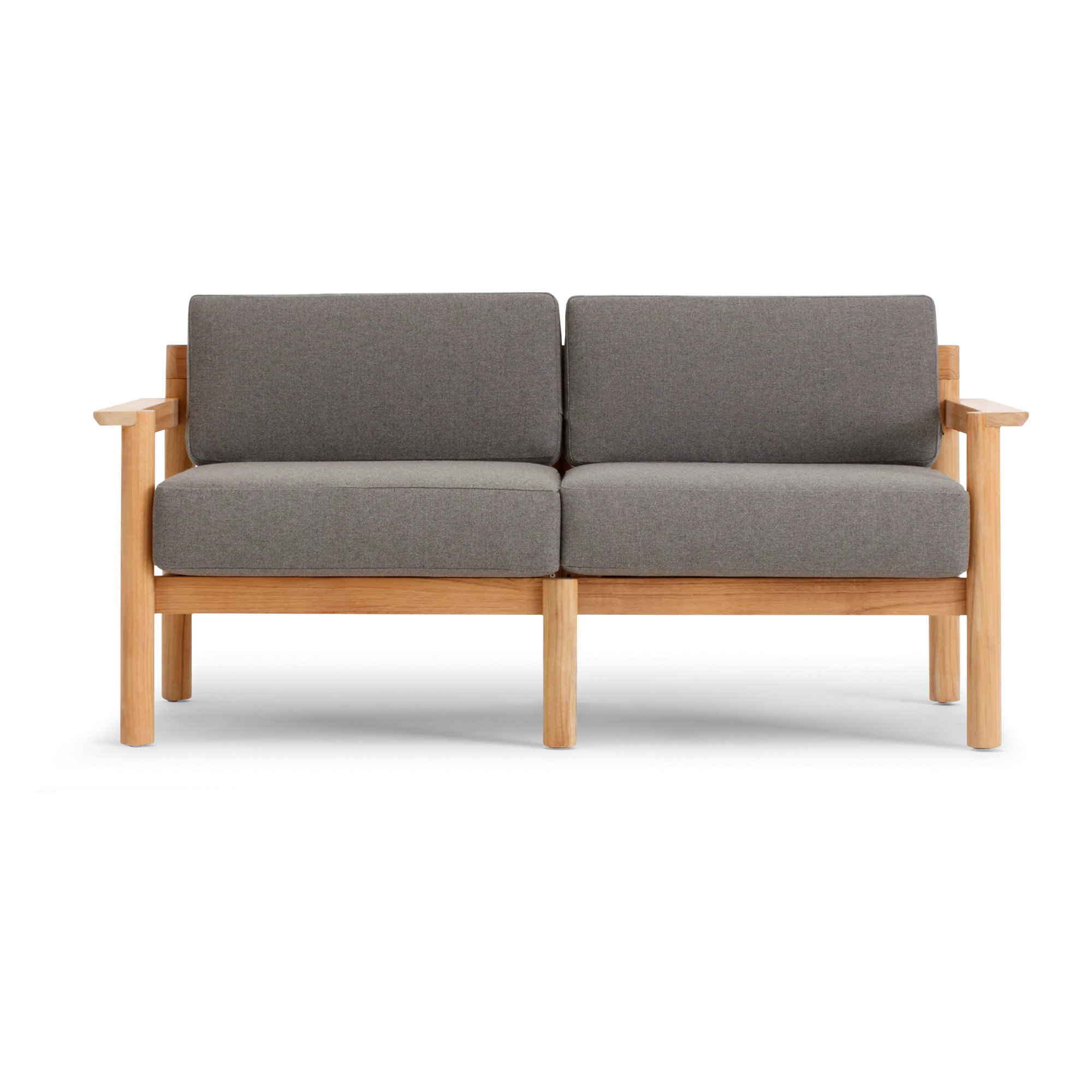 Haven 62.5'' Wide Teak with Sunbrella® Cushions, Sunbrella Greystone
