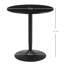 Krishina Round Dining Table with Steel Base, Modern Kitchen Table-68337127