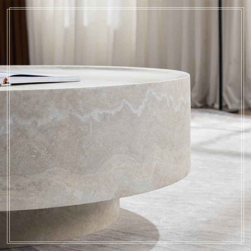 Rond Danio avec base robuste, Beige