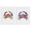 «Colorful Crab Silhouette», ensemble de 2 reproductions d'art sur toile par Lisa Nohren