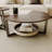 35.43''Modern Walnut Round Coffee Table Set – Nesting Tables with Hidden Storage,Full Assembly
