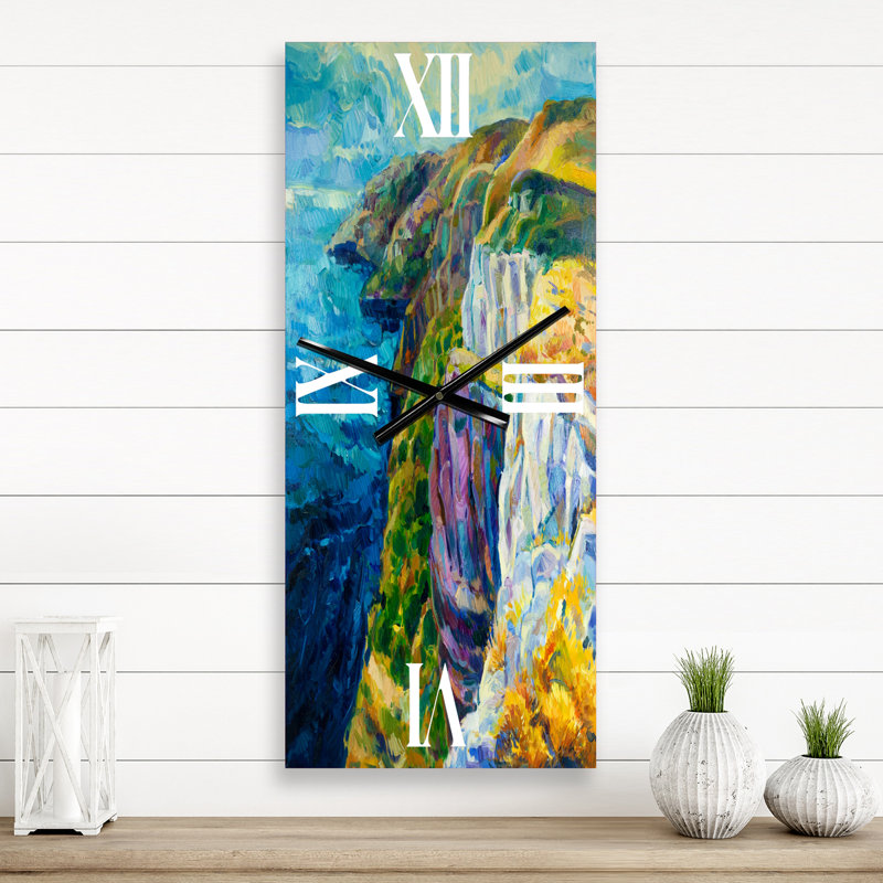 Horloge murale Cliff by the Ocean II, Petit