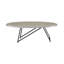 Table basse Allis en chêne gris patiné et finition en métal