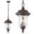 Rustic Outdoor Hanging Lantern, Weatherproof Vintage Pendant Light with Clear Glass Shade