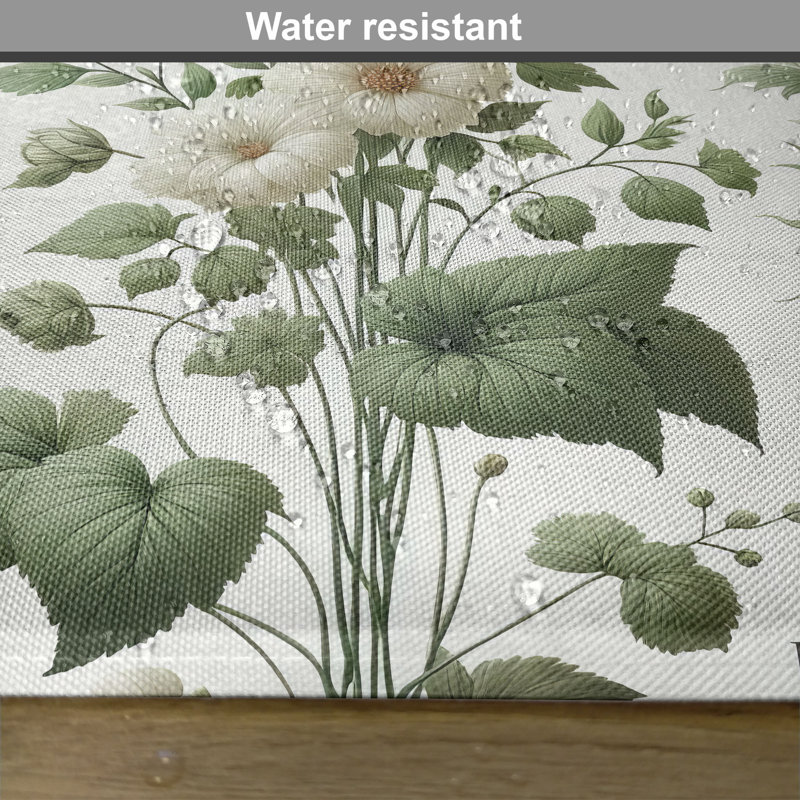 White Multicolor Floral Polyester Rectangle Placemats Set of 4