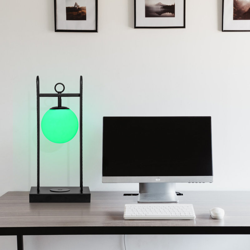 Lampe de chevet de table USB à changement de couleur H 17 po Shameka
