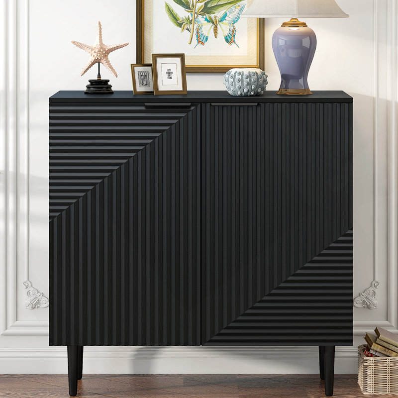 Armoire de rangement 2 portes Riehl, Noir, noir, noir, noir