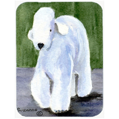 East Urban Home Bedlington Terrier Rectangle Tempered Glass Cutting Board