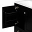 Meuble-lavabo noir 30 po avec lavabo simple