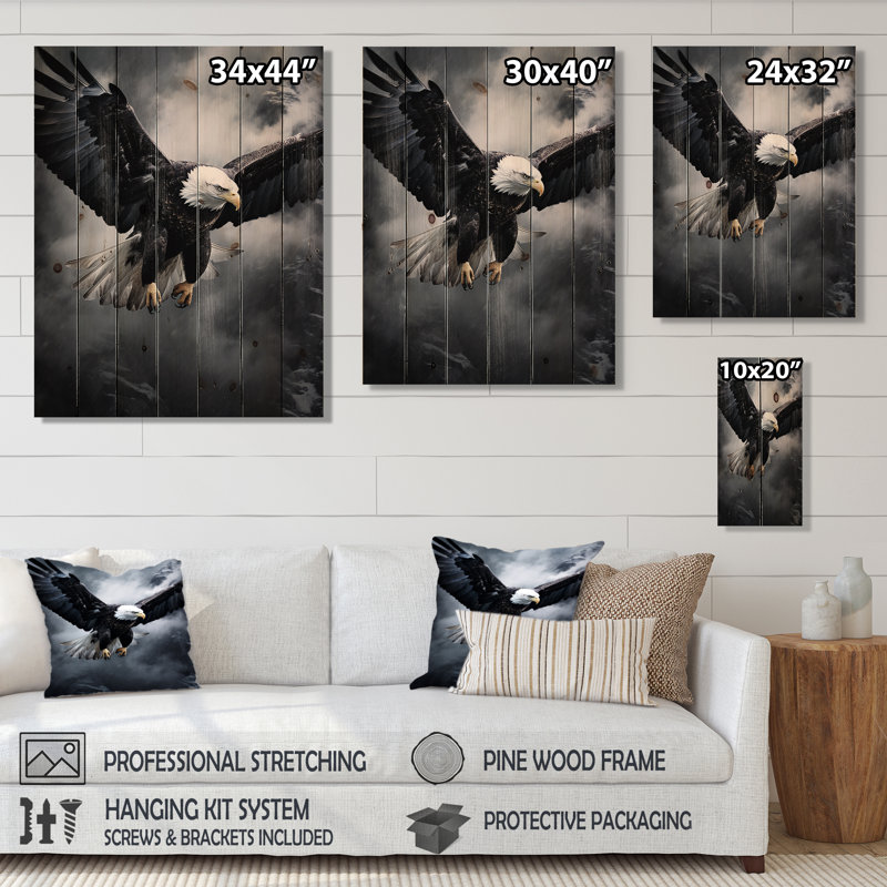 Bertille - Animaux, reproduction sur bois de pin naturel, H 32 po x l 24 po