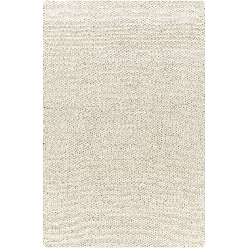 Tapis uni en jute de couleur unie à tissage plat brun clair, Rectangle 2 pi x 3 pi