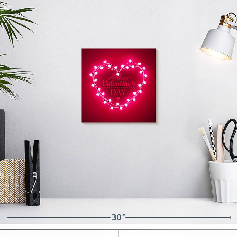 Lumières du cœur de la Saint-Valentin Lelend, H 10 po x l 10 po