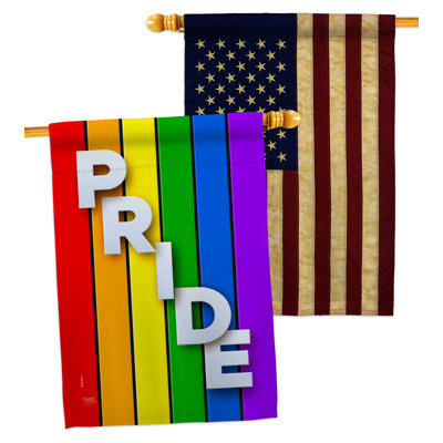 Drapeau de maison en polyester à 2 côtés 40 x 28 po