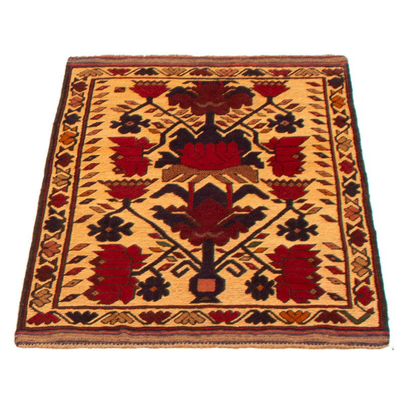 Tapis unique en laine nouée à la main nouvel âge de 2 pi 11 po x 4 pi 6 po Ivandell