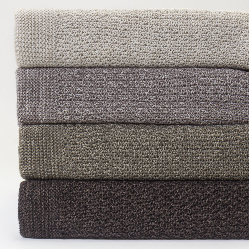Artesia Knitted Throw Blanket, Black