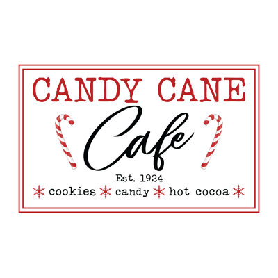 Candy Cane Café - Wrapped Canvas Print