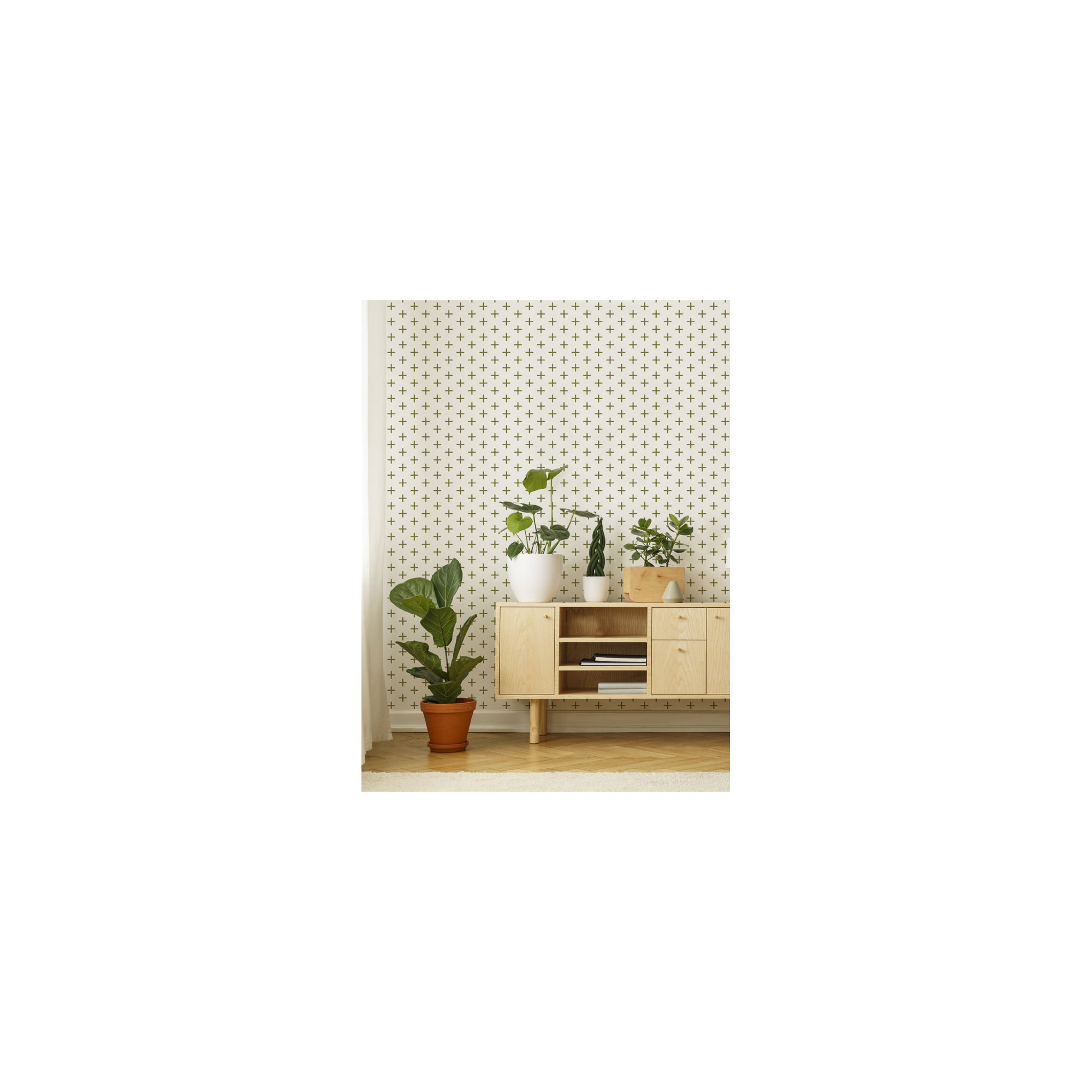 Addition Peel & Stick Wallpaper Roll, Self-adhesive, Olive