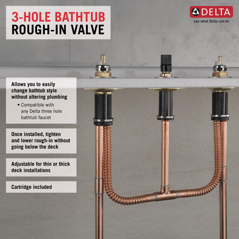 3 Hole Roman Tub Valve