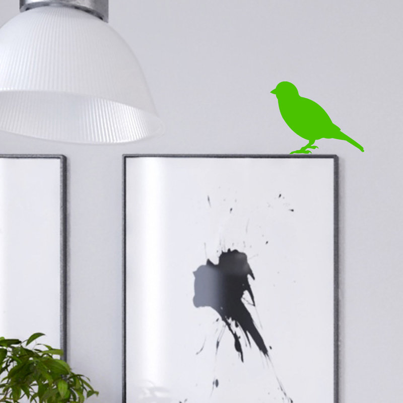 Bird Wall Sticker, Neon Green