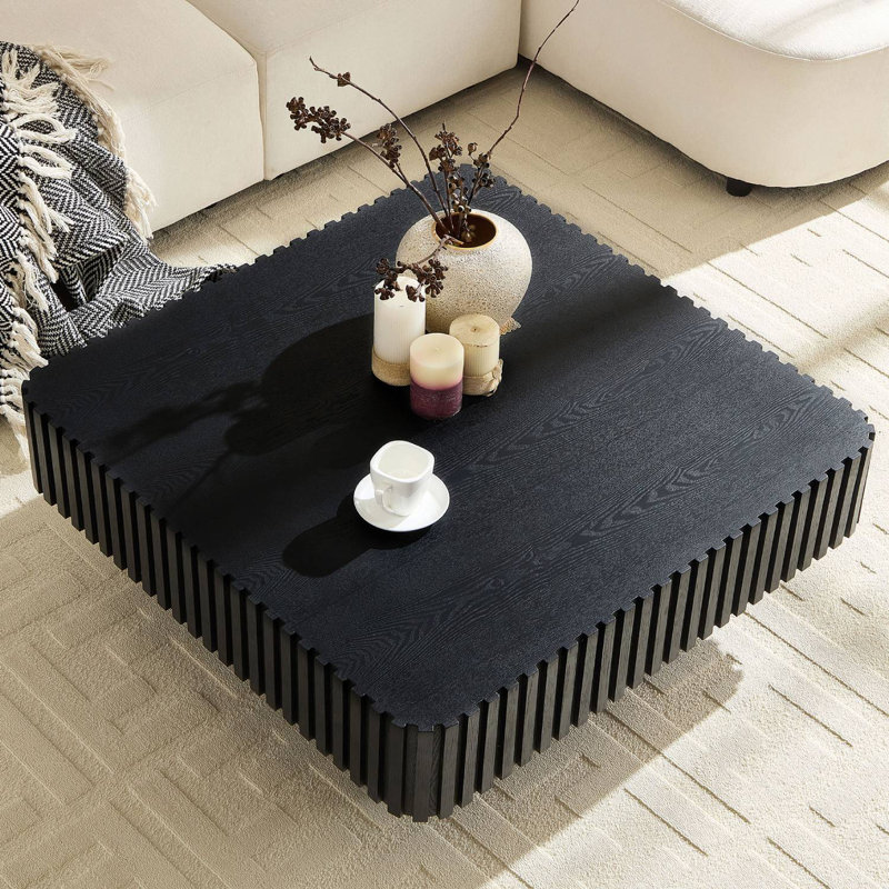 MDF Square Coffee Table, Black