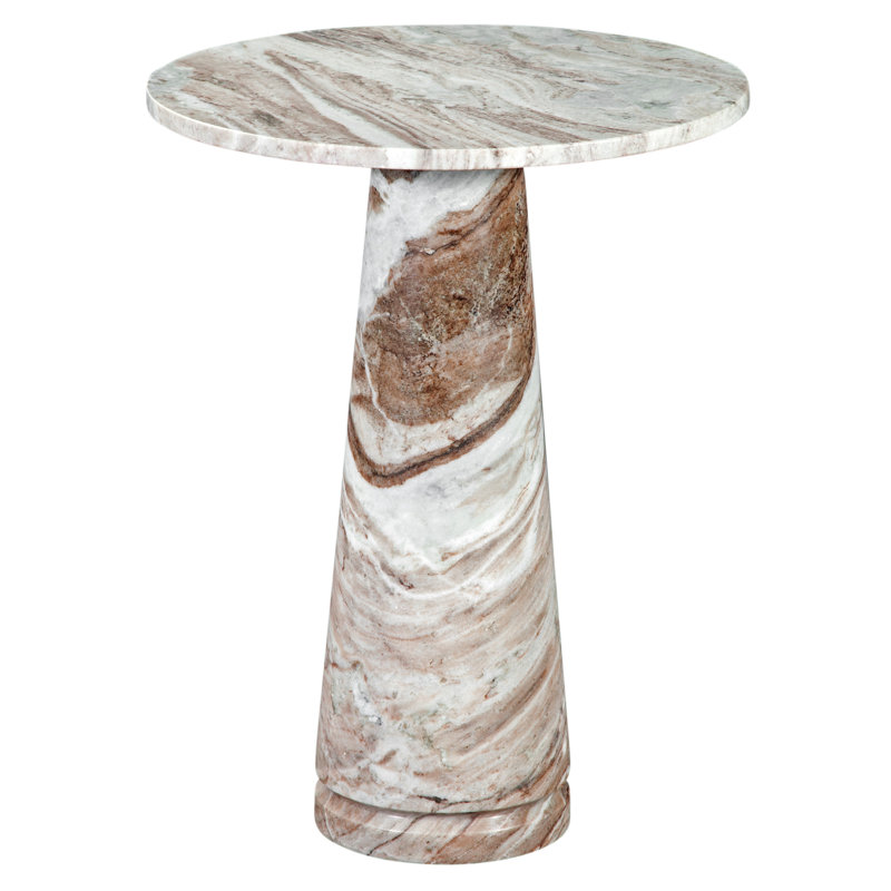 Joni Marble End Table, Brown