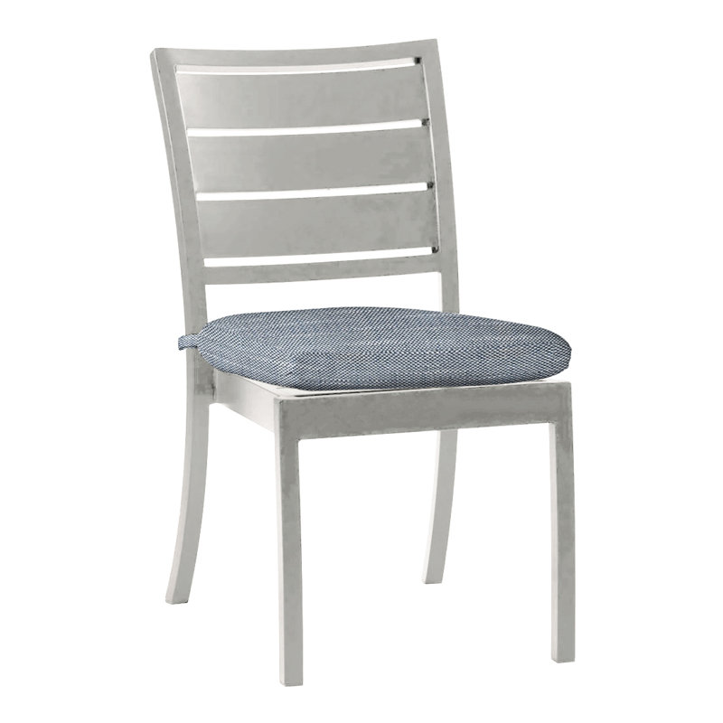 Chaise d'appoint en aluminium Charleston - Huître, Huître, Chambray Rollo, Welt