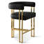 Tabouret de comptoir luxueux en faux cuir 25 po Rienna