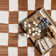 Dominique Abstract Checkered Fringe Area Rug