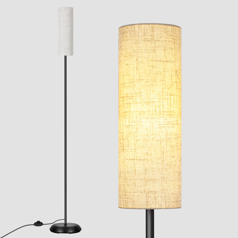 167 H cm Powder Coated Traditional Floor Lamp, Black