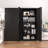 Metal Tall Storage Cabinet With Doors And Adjustable Shelves,70.8" Lockable Garage Storage Cabinet  With Lock For Home Office,Garage,School-1367655566-1367655560