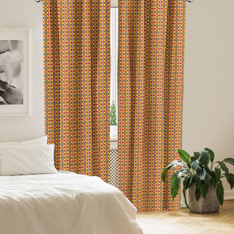 Rideaux 4 panneaux East Urban Home, L 56 po x L 95 po