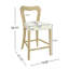 Ensemble de 2 tabourets de comptoir sans accoudoirs (frêne clair + beige)-1234181479-1234181400
