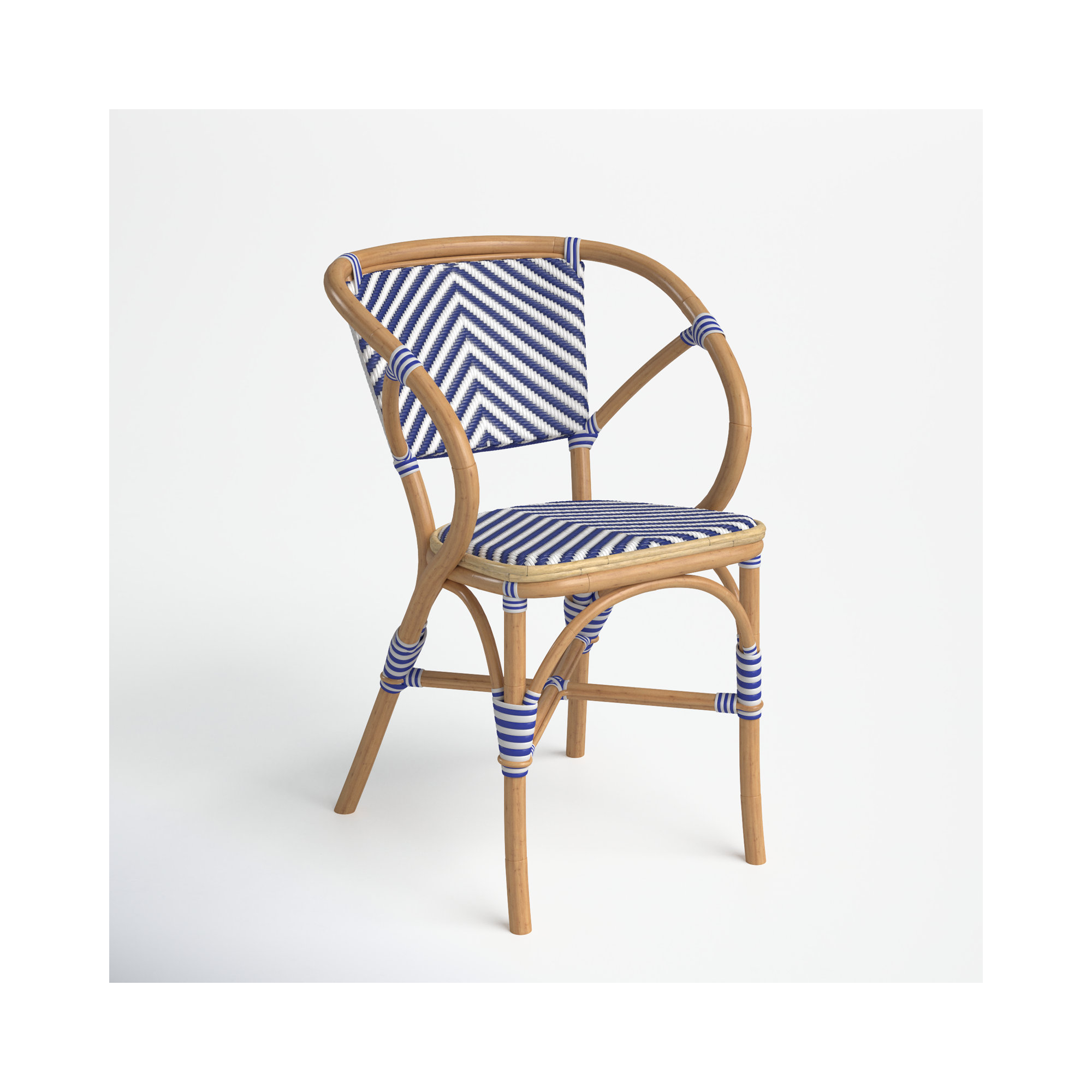 Clint Upholstered Barrel Chair, Blue