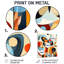 «Mid Century Butterfly Journey II - Animals», art mural en métal-1107298981