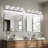 4-Light Brushed Nickel Dimmable LED Vanity Light, 26 in. with 5-Color Temperature Selectable, Rectangular Acrylic Shades-768200583