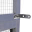 Grey Wooden Cat Enclosure With 6 Jumping Platforms, 2 Condos, Bridge And Scratching Panel Decks, Board