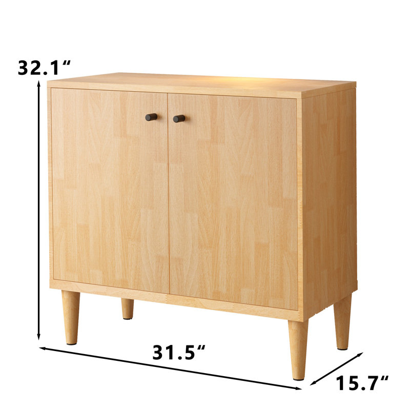 Solid Wood 2-Door Cabinet
