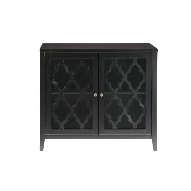 Console Ceara, finition noire, armoire