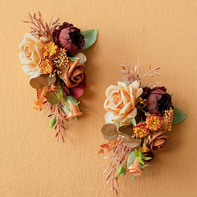2 pièces fleurs de mariage, fleurs artificielles