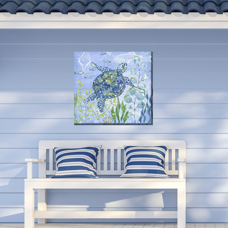 Tiny Turtle Outdoor Canvas Art