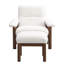 Chaise d'appoint de style Mid-Century avec fauteuil doux pour le salon, la chambre à coucher, le bureau, la base rembourrée en éponge et la chambre à coucher