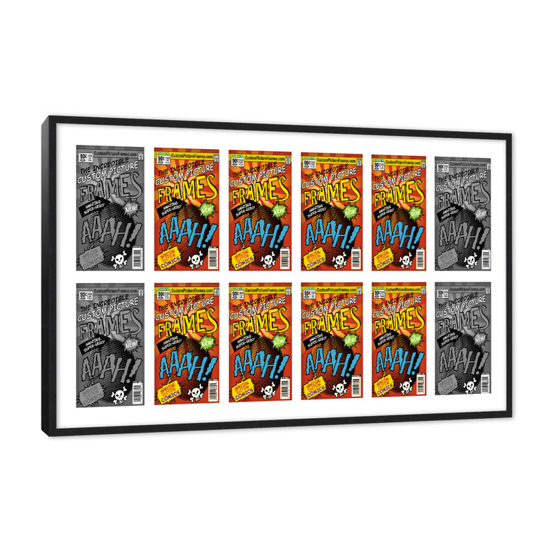 Cadre photo, Blanc / noir, 6,875 po x 10,5 po