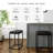 Upholstered Counter Stool with Metal Frame