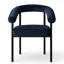 Chaise rembourrée moderne avec accoudoirs courbés-11597298
